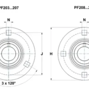 Zamów teraz Zespół z oprawą blaszaną ocynkowaną UCPF207 SNR